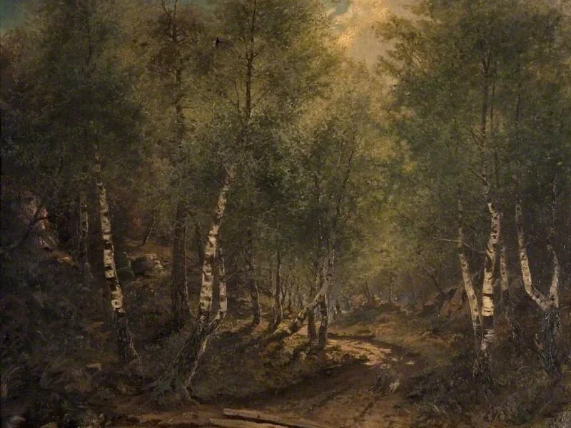1825-Alexis Ankarcrona - Paesaggio boschivo